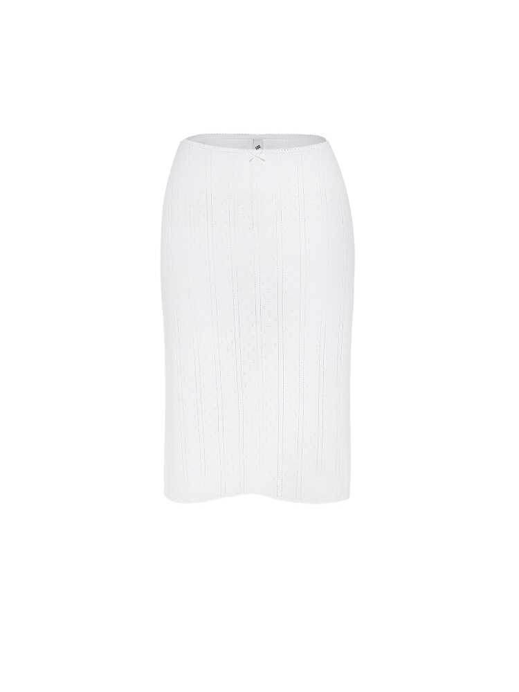 Casual Low Waist cotton Midi sheath skirt - Velora