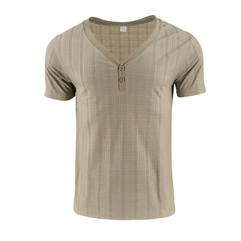 American Summer Men's V-neck Loose Breathable Short Sleeve - Velora