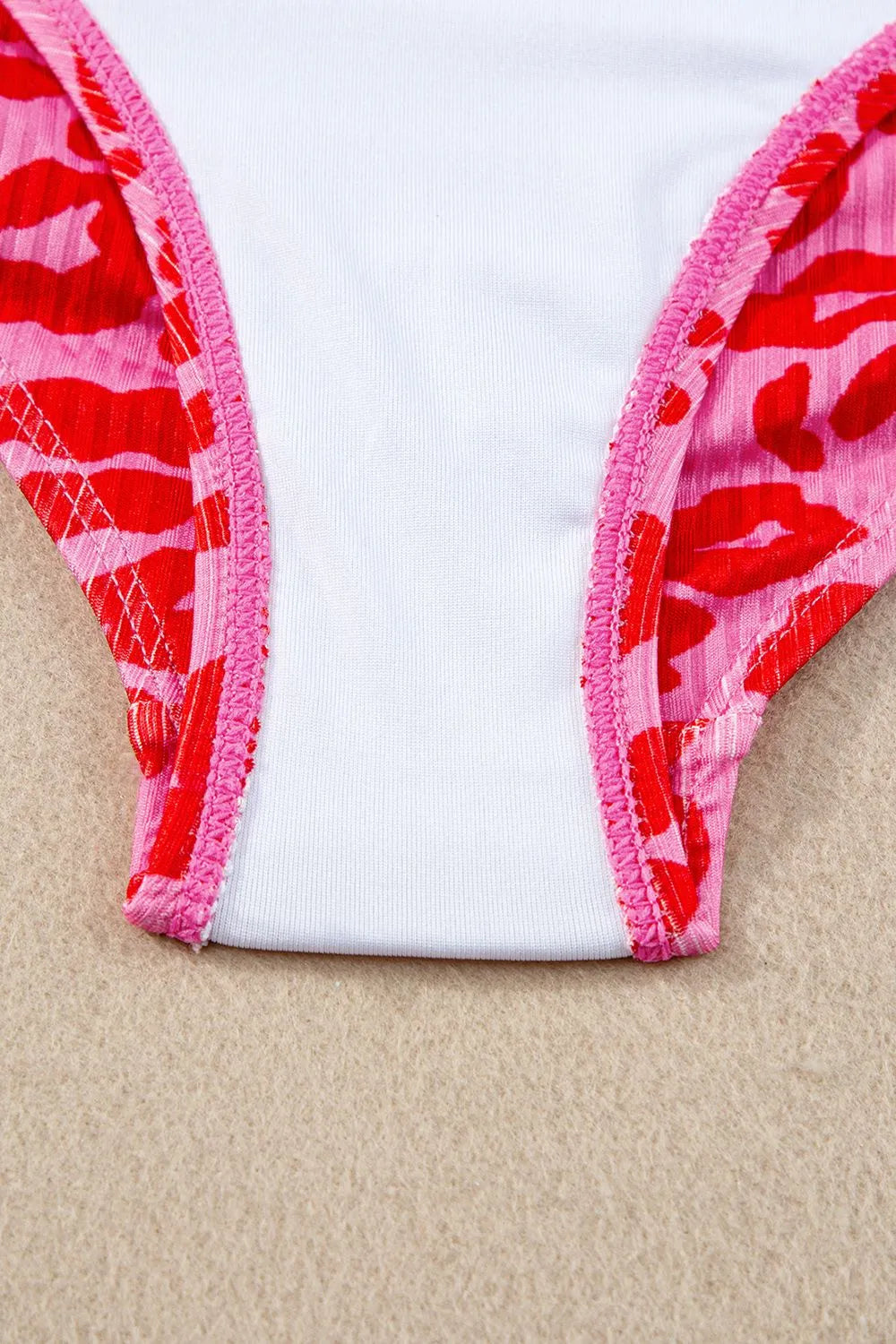 Leopard Cutout Ribbed Side Drawstring One-Piece Swimsuit - Velora