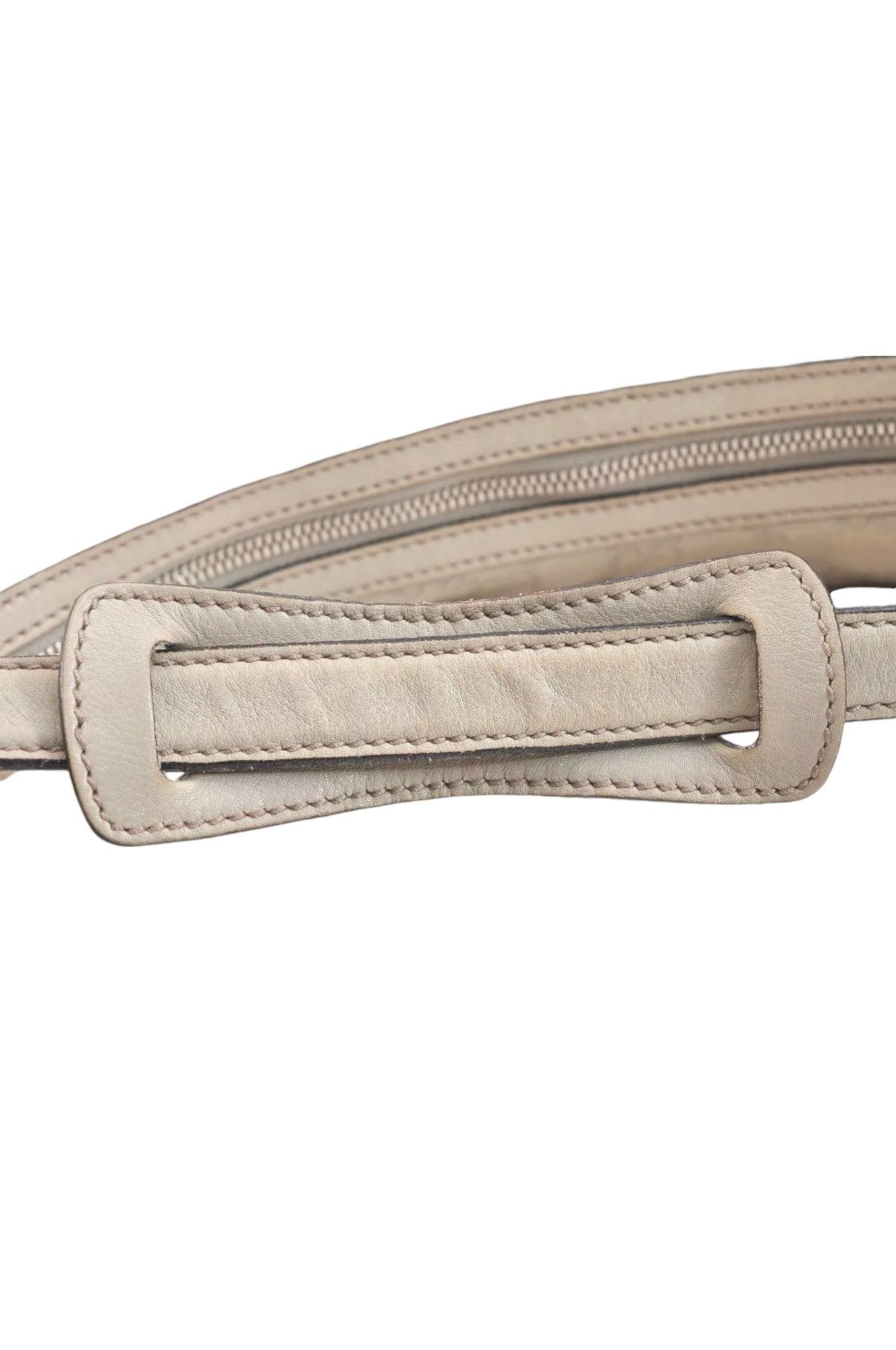 GUCCI Princy Guccissima GG Leather Shoulder Bag 162882 White 7406K - Velora