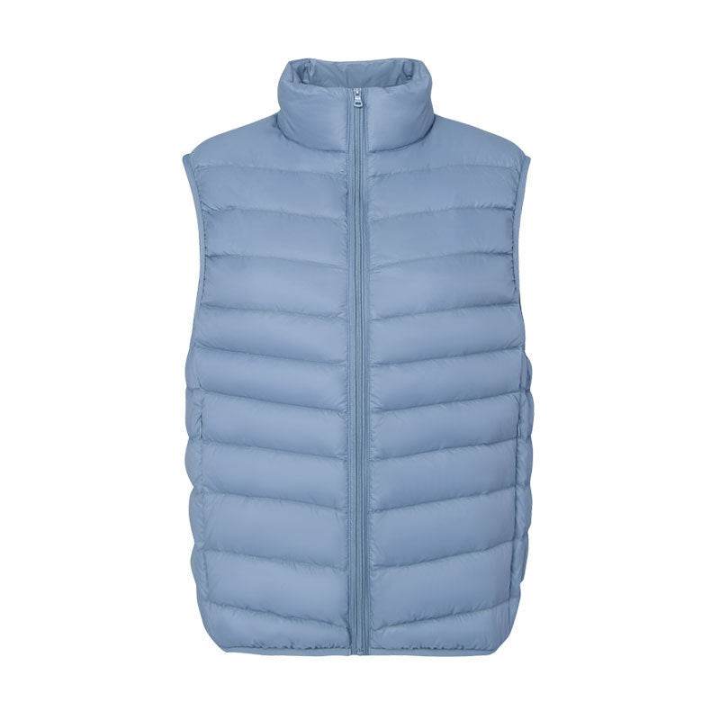 Stand Collar Outer Wear Slimming Plus Size Down Vest Vest - Velora