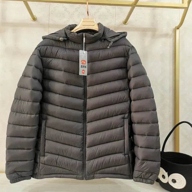 Men's Winter Zip up Hooded Puffer jacket Quilted down coat jacket - Velora