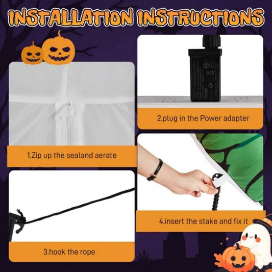 2 Packs Halloween Inflatables Large Set Of Lighted Eyes Decoration, 3FT Blow Ups Green Eyes For Yard, Inflatable Halloween Decor Outdoor With LEDs Party Supplies Blow Up Decoration For Indoor Outdoor - Velora