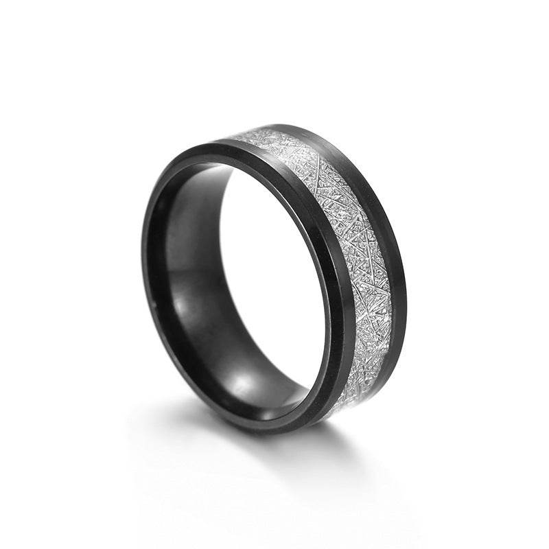 Ice Silk Foil Men's Titanium Steel Fog Ring - Velora