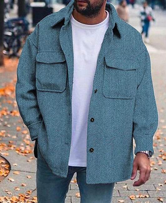 Coat Men Polo Collar Top Men Fashion Work Clothes - Velora