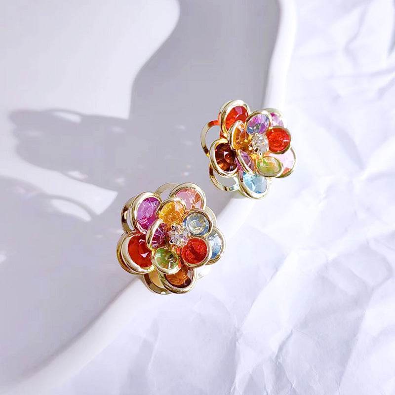 Female Sweet And Simple Small Flower Stud Earrings Earrings Ear Accessories For Her New Trendy Women's High-grade Earrings - Velora