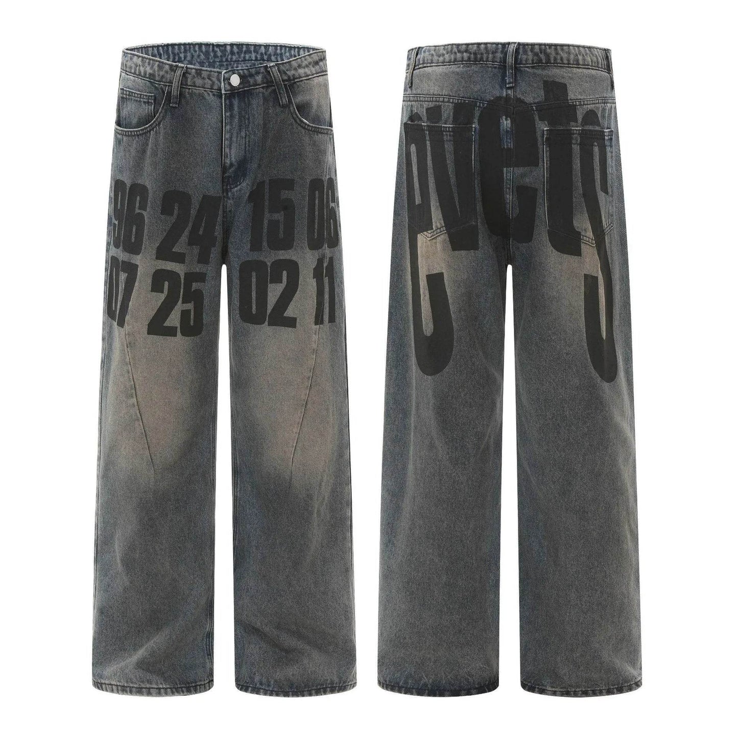 High Street American Washed Distressed Baggy Denim Baggy Jeans Pant Pant unisex