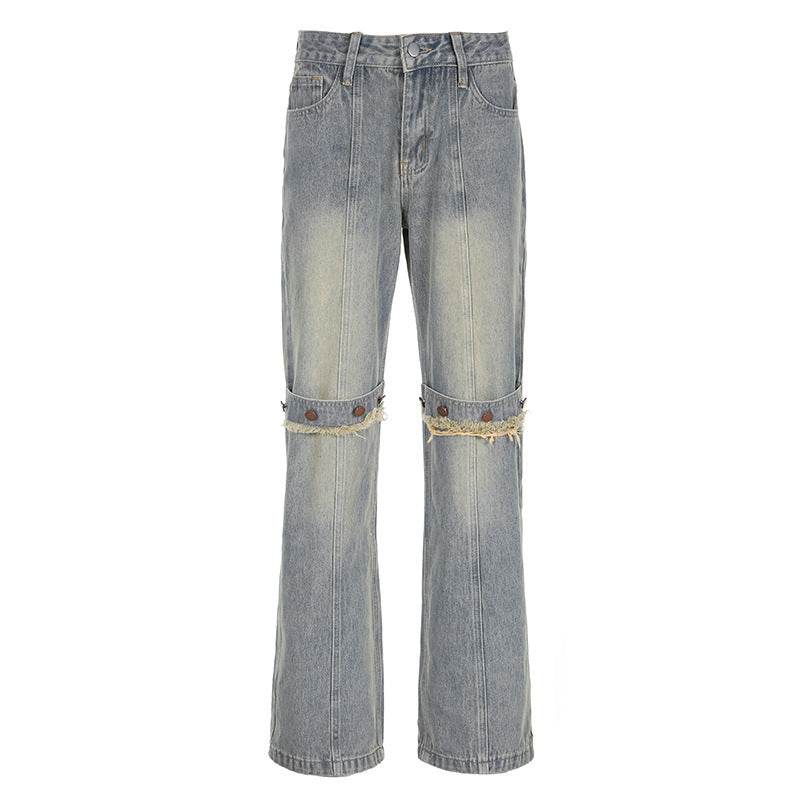 Y2k Baggy Wide Leg Jeans Women Vintage Streetwear Washed Denim Pants Grunge Basic Slouchy Trousers - Velora