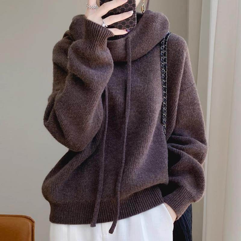 Women's Sweater Thicken Lazy Style All-match Long-sleeved Autumn Winter Warm Casual Sweater For Women - Velora