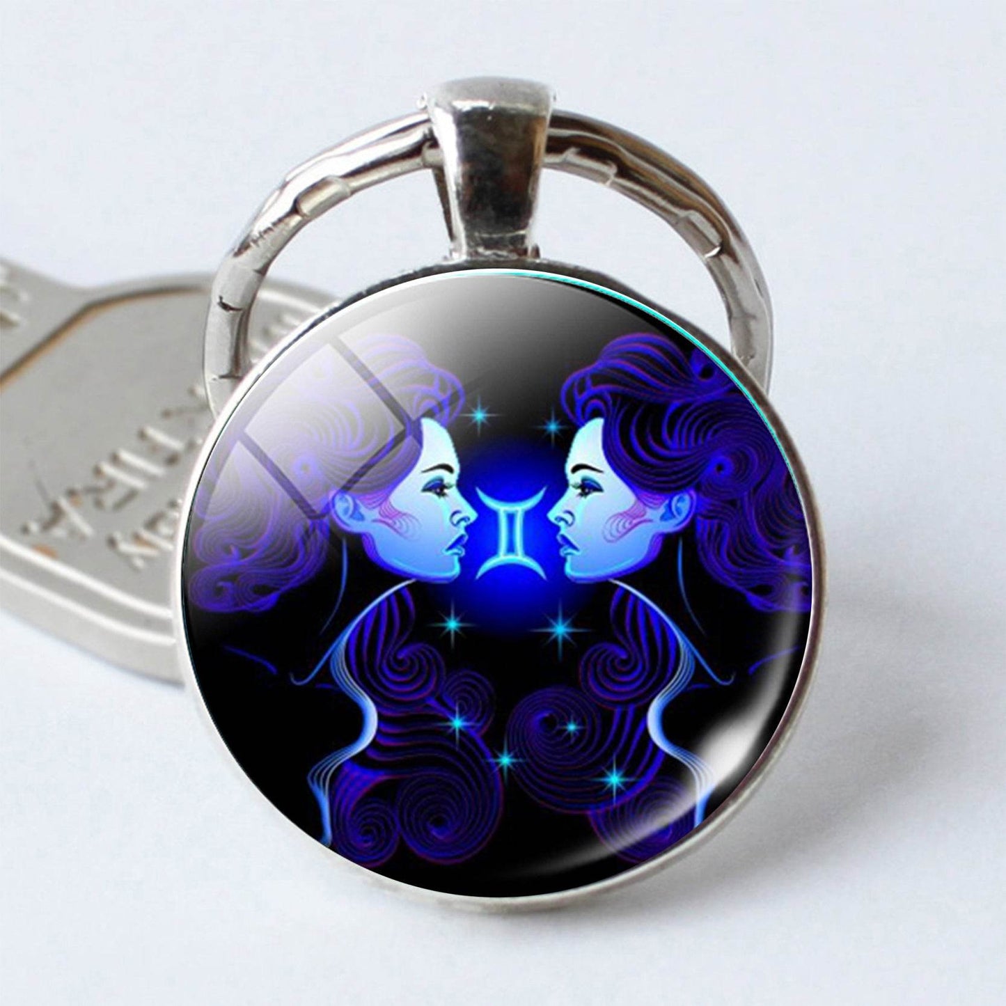 Twelve Constellation Time Stone Metal Keychains - Velora