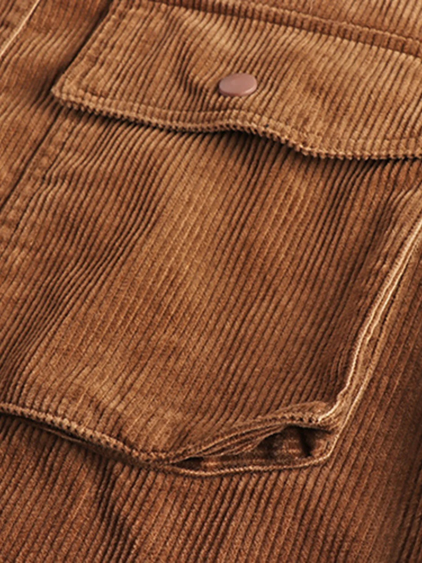 Men's Plus Size Corduroy Button Up Long Sleeve Jacket - Velora