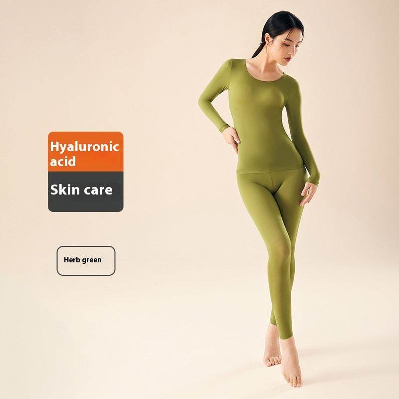 Hyaluronic Acid Moisturizing Warm Long Sleeves Trousers Heating And Warm-keeping Suit Women - Velora
