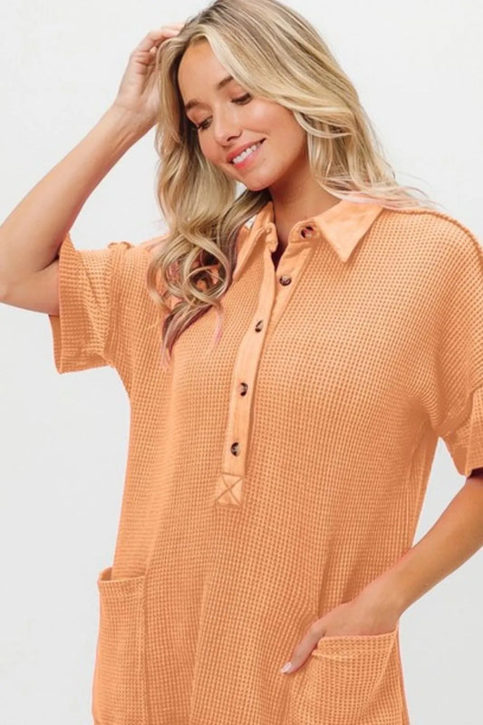 BiBi Dip Dye Mineral Washed Knit Dress - Velora