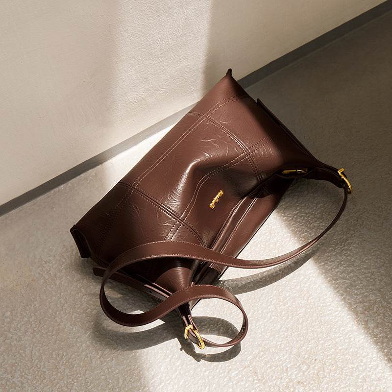 Capacity Underarm Soft Surface Commuter Tote All-match Crossbody Shoulder Bag - Velora