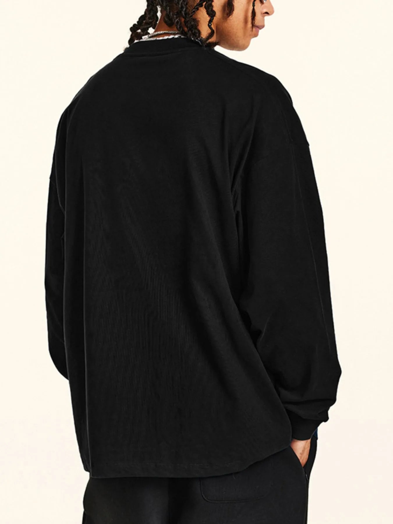 Men's Graphic Round Neck Long Sleeve T-Shirt - Velora