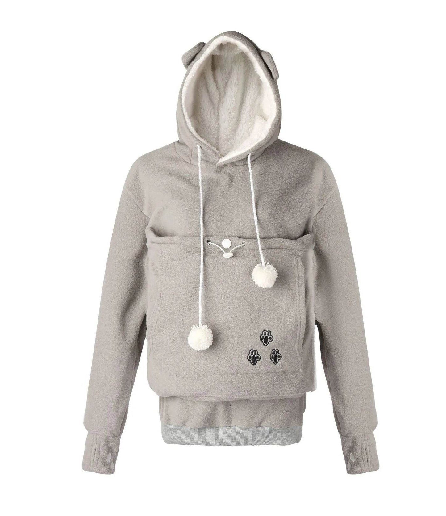 Women Embroidery Big Pocket Hoodie Pullovers Fall Winter Sweatshirt - Velora