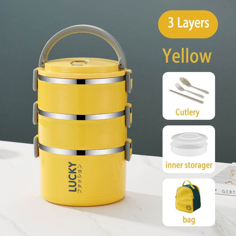 Sealed Multi Layered Thermal Stainless Steel Insulated Lunch box - Velora