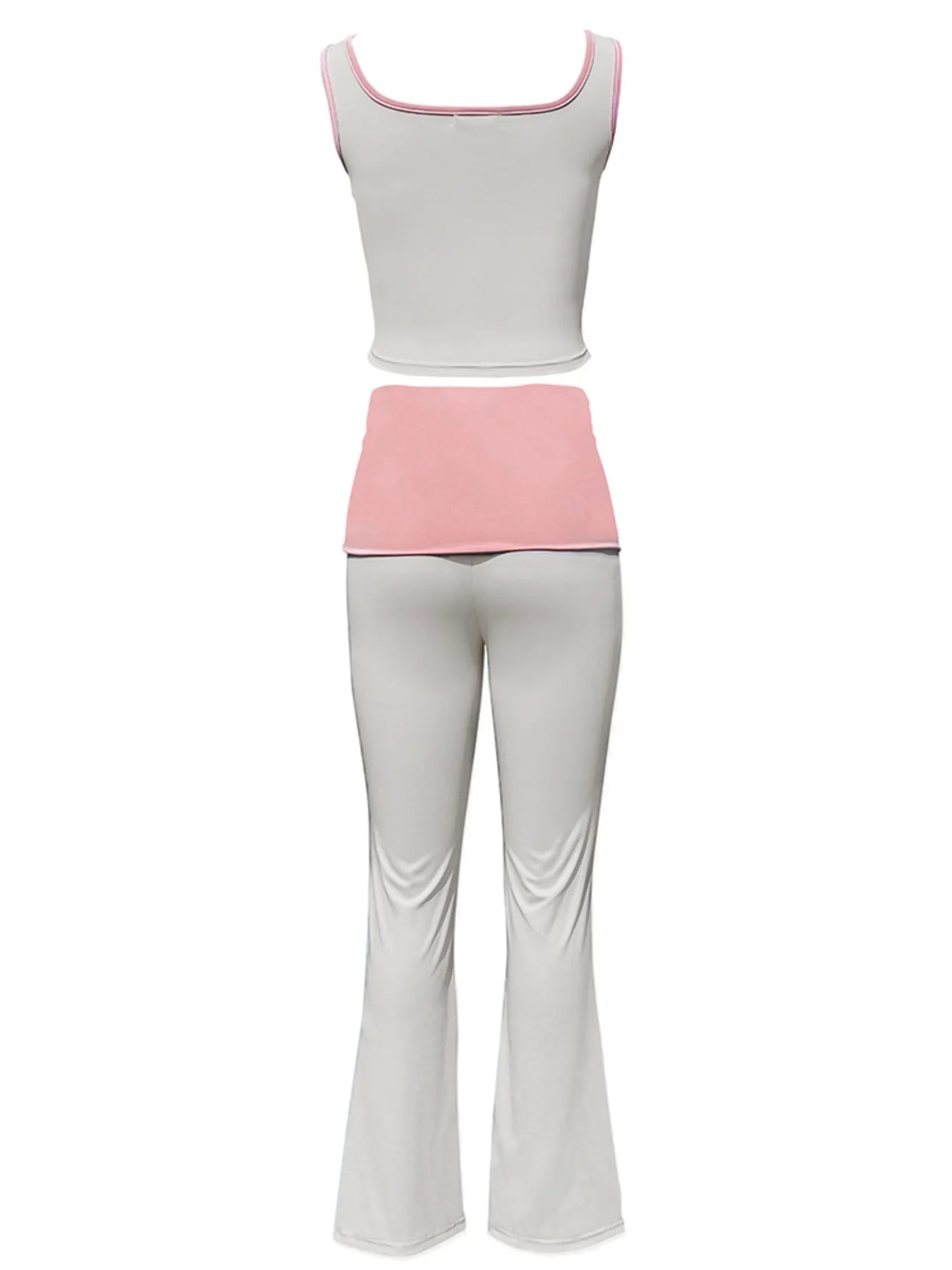 Contrast Trim Tank and Pants Active Set - Velora