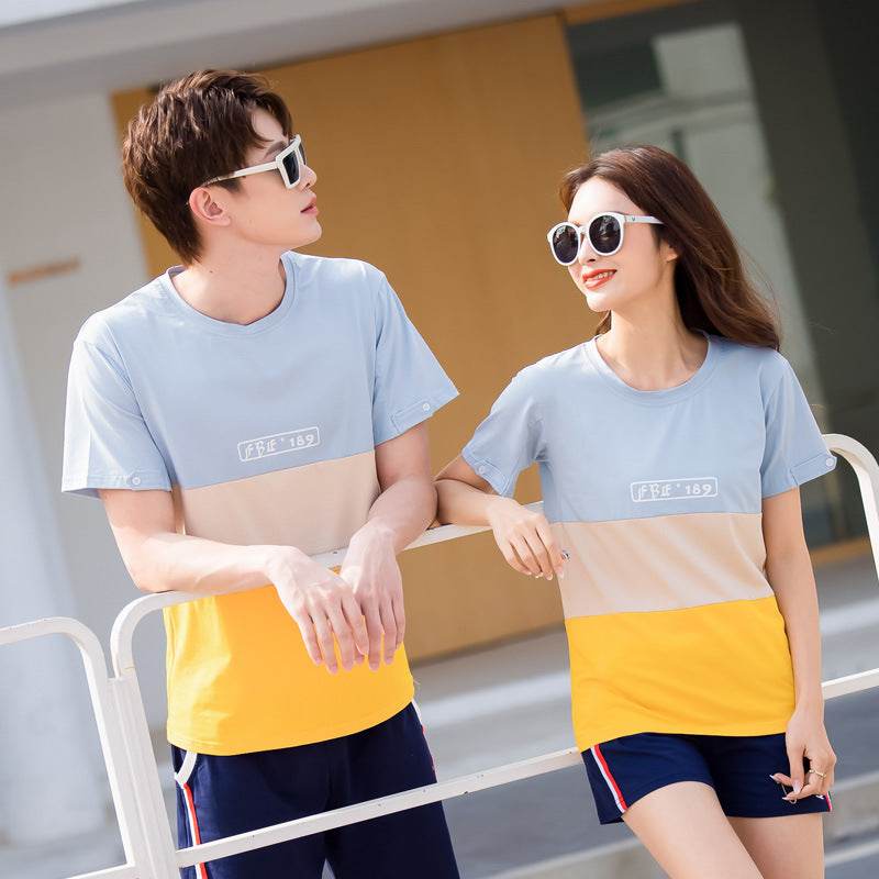 Fashion Striped Family Matching Outfits Summer Casual T Shirt Shorts Sets Couples Parentage Pajamas Holiday Outdoor Suits - Velora
