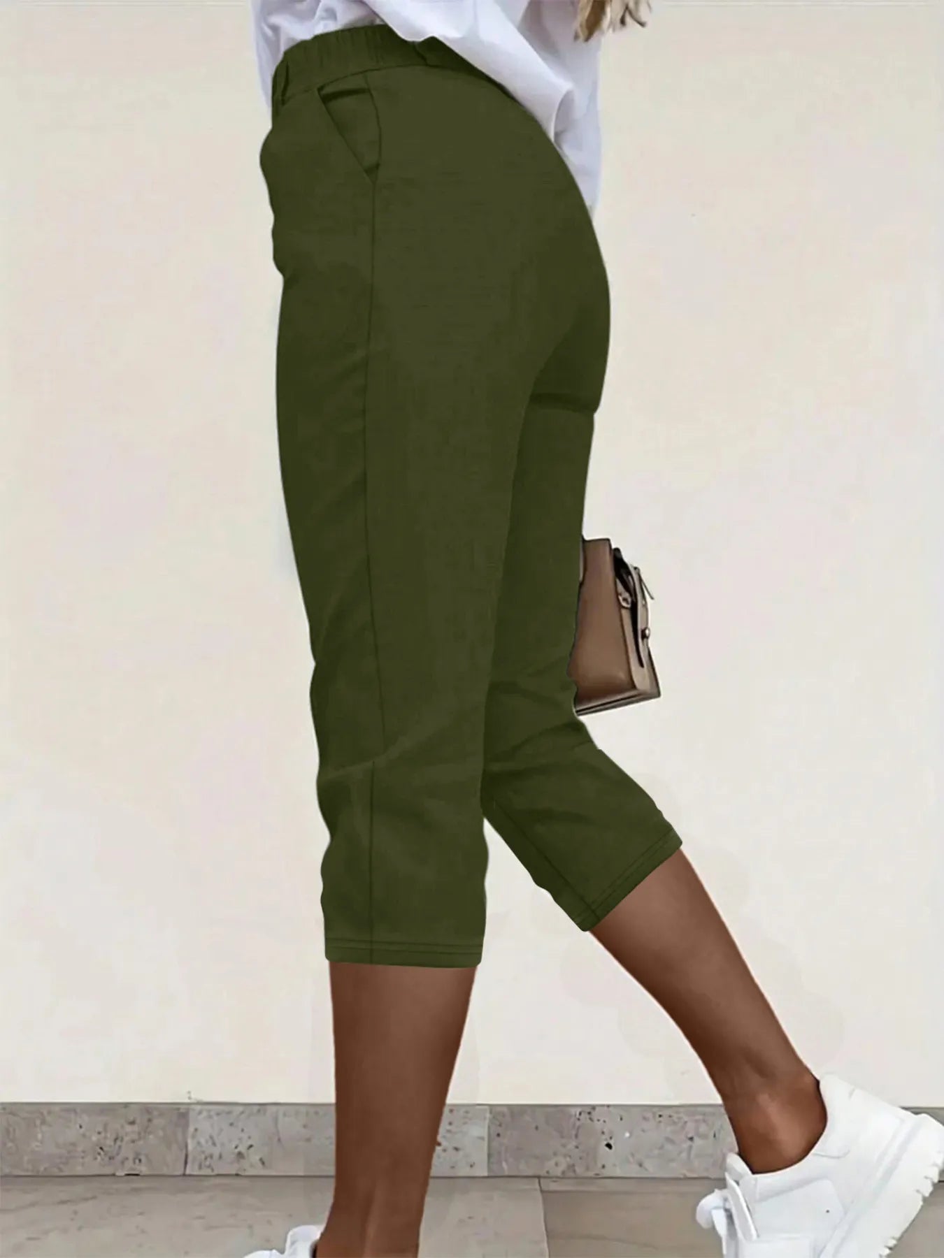 Pleated Detail Pants with Pockets - Velora
