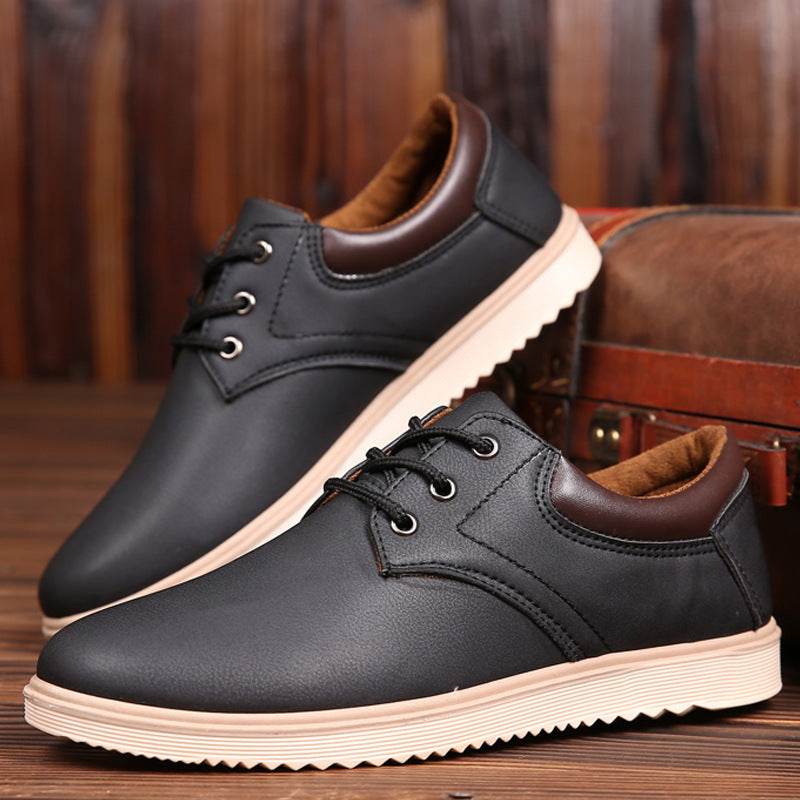 Men's Black Antiskid Shoes, Waterproof And Wear-Resistant Shoes - Velora
