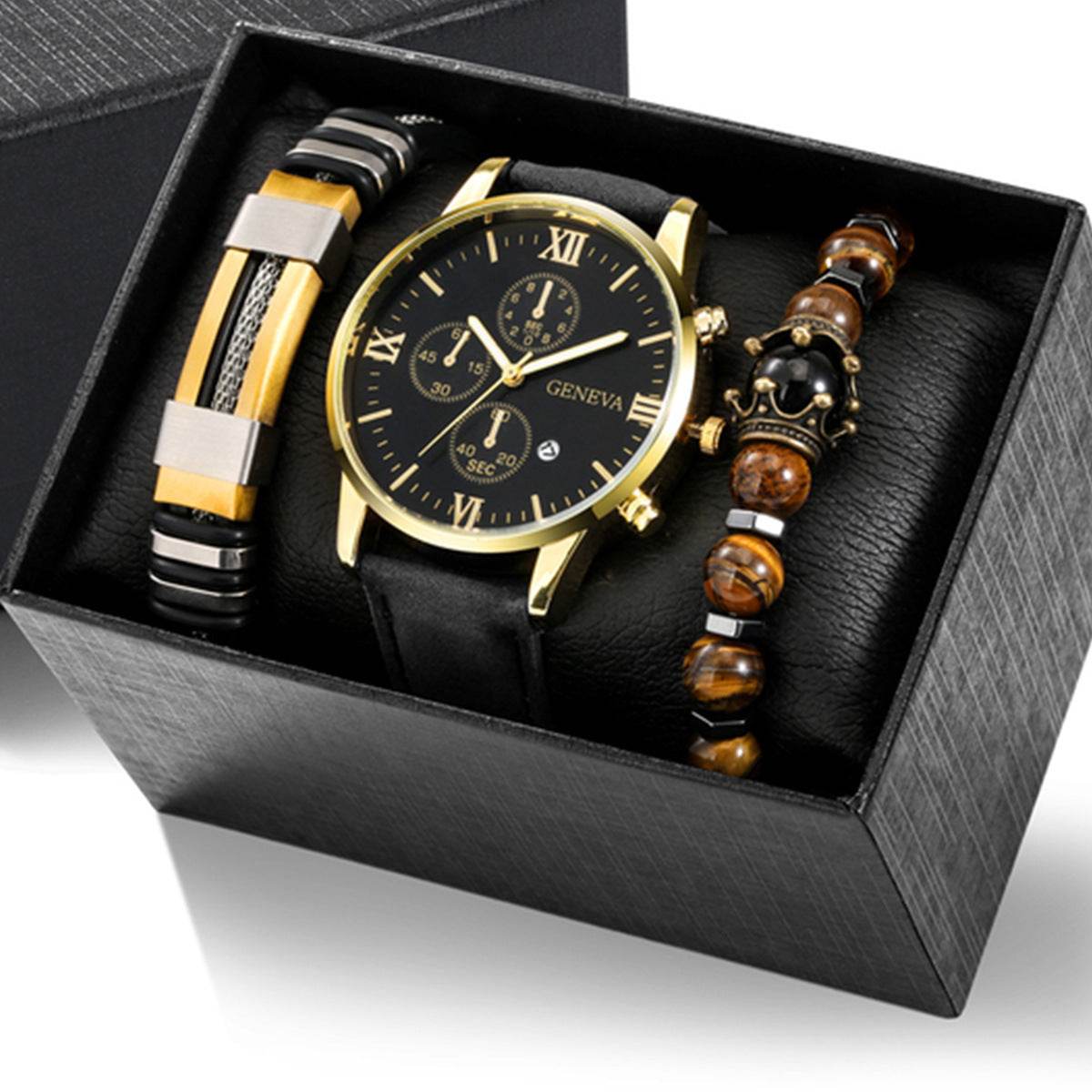 Watch Stainless Steel Bracelet Beaded Suit - Velora