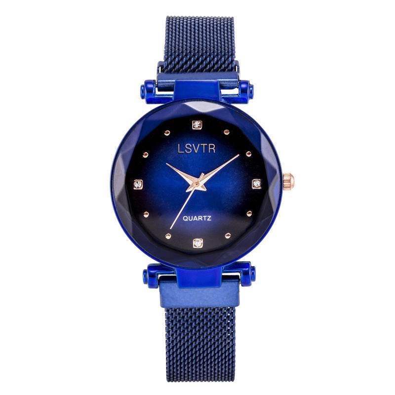 Women's Starry Quartz Lazy Magnet Strap Iron-absorbing Watch - Velora