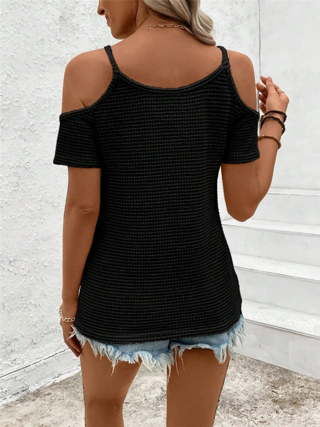 Crochet Cold Shoulder Top - Velora