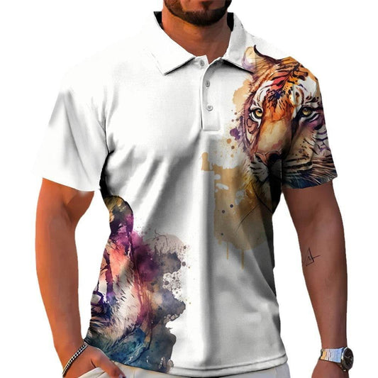 3D Printed Short Sleeve Shirt Printed Comfortable Top Daily - Velora