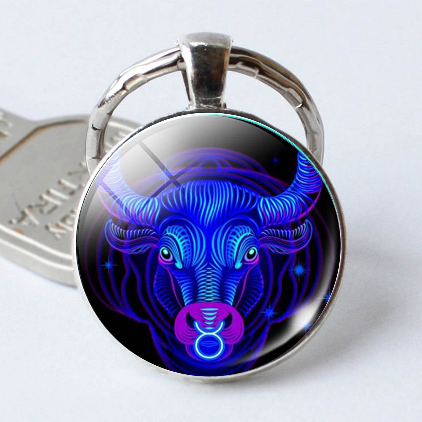 Twelve Constellation Time Stone Metal Keychains - Velora