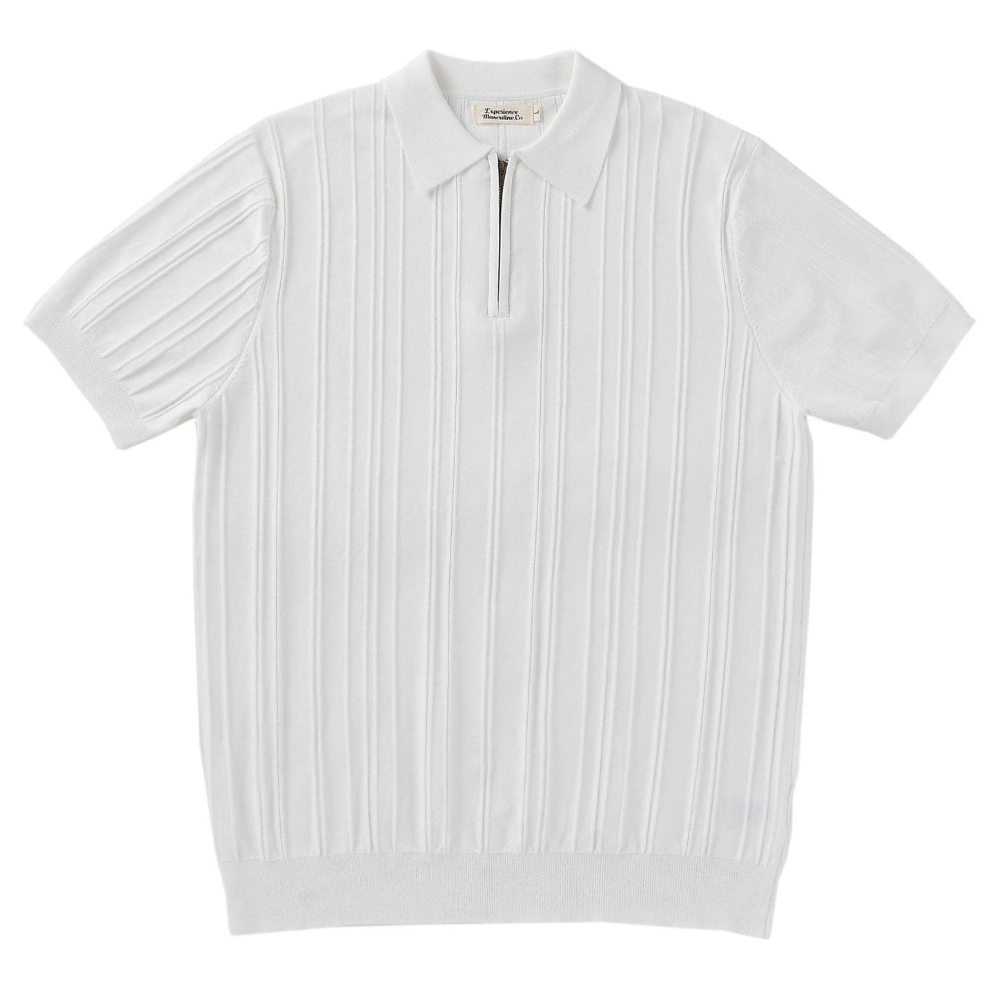 Zipper Knitted Short-sleeved Polo Shirt Men's Loose Lapels T-shirt - Velora