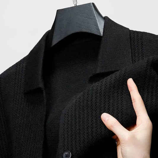 Slim fit Knitted Cardigan sweater For Young Men Workwear for fall Winter - Velora