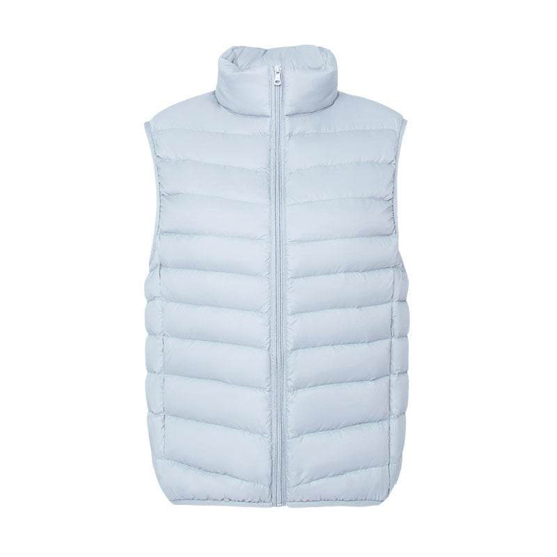 Stand Collar Outer Wear Slimming Plus Size Down Vest Vest - Velora