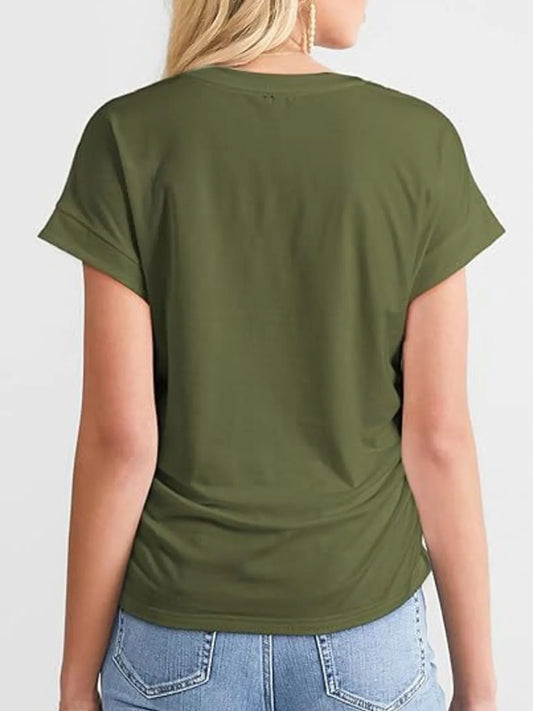 Round Neck Short Sleeve T-Shirt - Velora