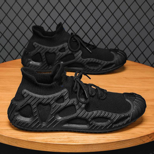 Mens Breathable Casual Versatile Fly Knit Socks Shoes - Velora