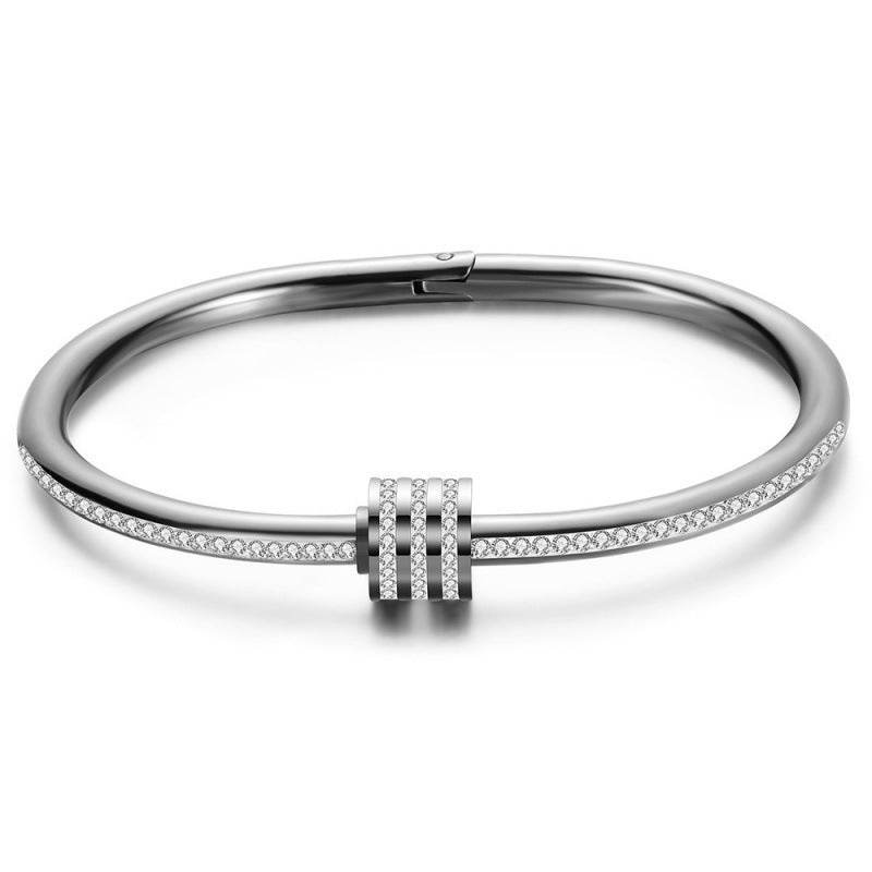 Three Rows Of Clay And Diamond Bracelets - Velora