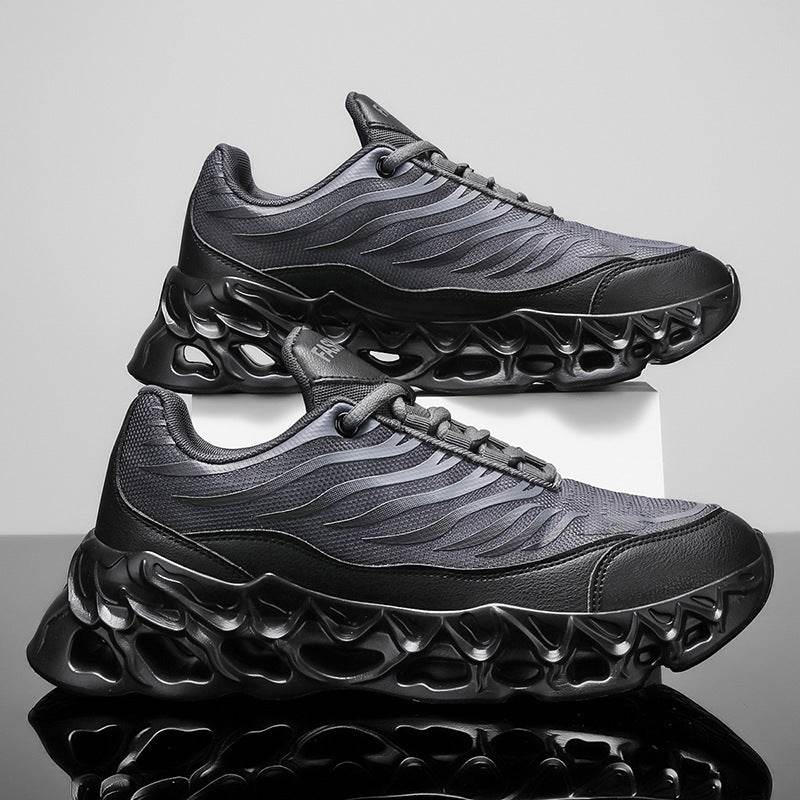 Men's Lace-up Sneakers Thick-soled Daddy Vulcanized Shoes Outdoor Running Sports Casual Shoes - Velora