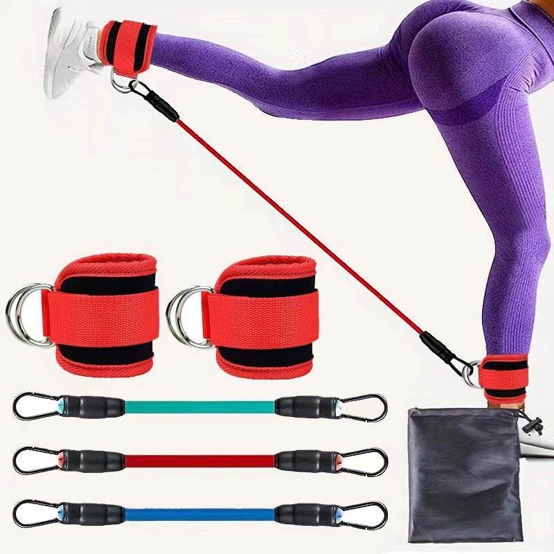 Ankle Strap Resistance Bands Hip Leg Strength Pull Rope Fitness Elastic Training Home Yoga Pilate Crossfit Workout Gym Equipment - Velora