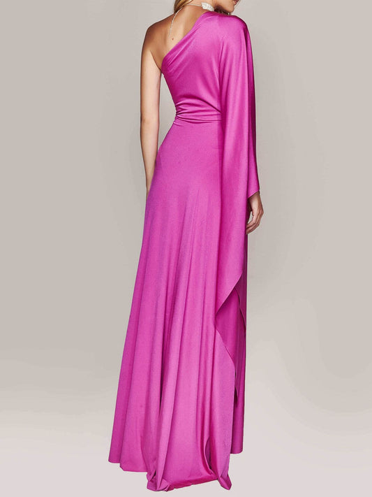 One Shoulder Twist Maxi Dress - Velora