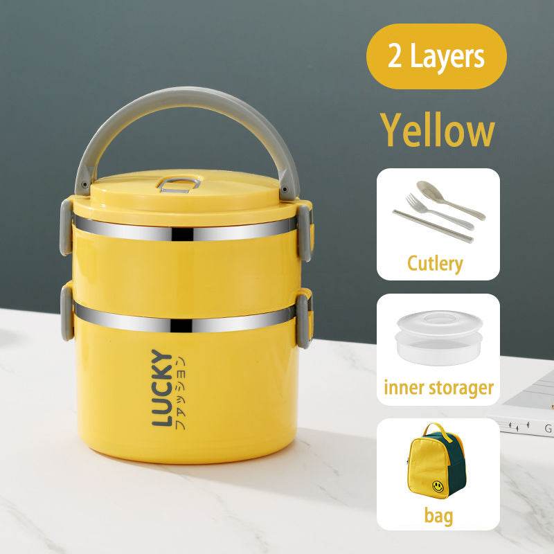 Sealed Multi Layered Thermal Stainless Steel Insulated Lunch box - Velora