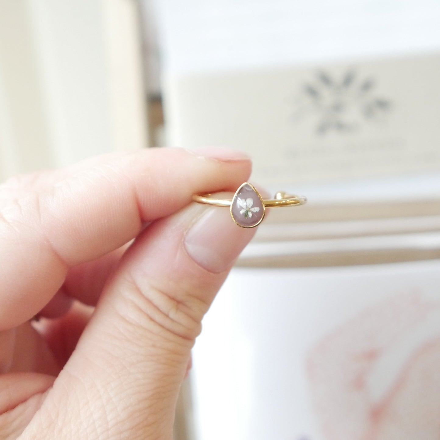 Bague automne - mini goute (ajustable) - Velora