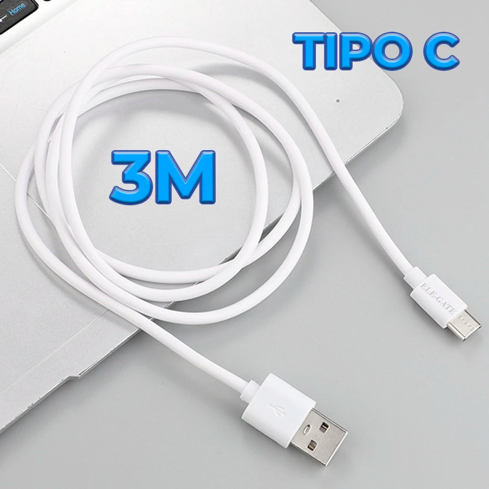 Super Flash 3 Meters USB Type-C Cable Fast Charging for iPhone High-Speed Cables and Wires Velora