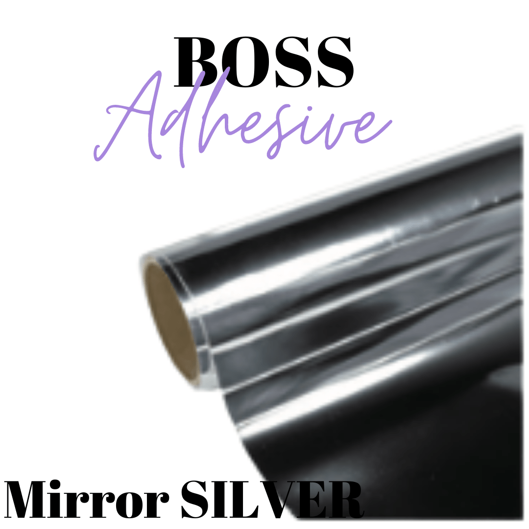 Adhesive Vinyl- Boss Adhesive - MIRROR SILVER - Velora Luxury Fashion