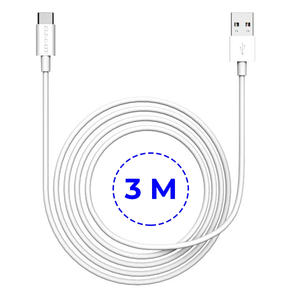 Super Flash 3 Meters USB Type-C Cable Fast Charging for iPhone High-Speed Cables and Wires Velora