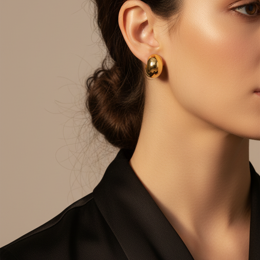 Arcadia Goldtone Studs - Velora Luxury Fashion