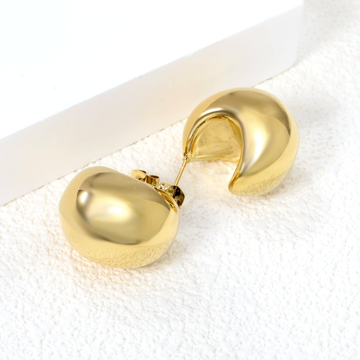 Arcadia Goldtone Studs - Velora Luxury Fashion