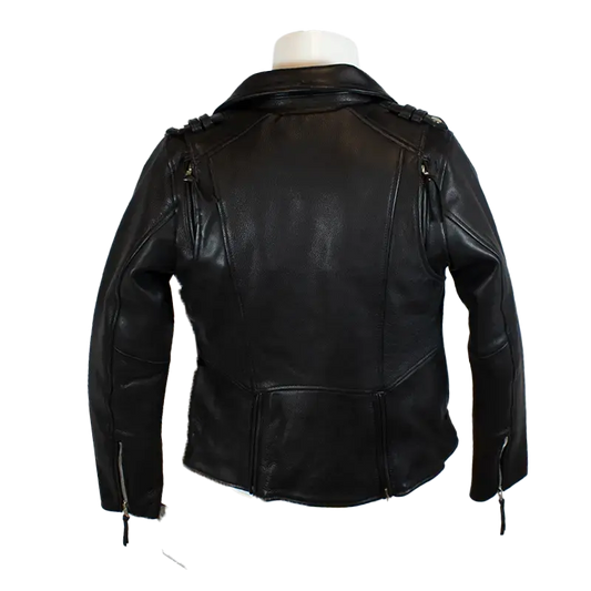 BOL Women's Leather Biker Jacket with Adjustable Belt - Velora Luxury Fashion