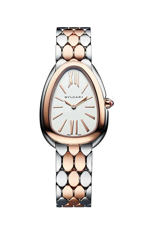 Bulgari Serpenti Seduttori 33mm Steel and 18k Rose Gold Watch 103277 - Velora