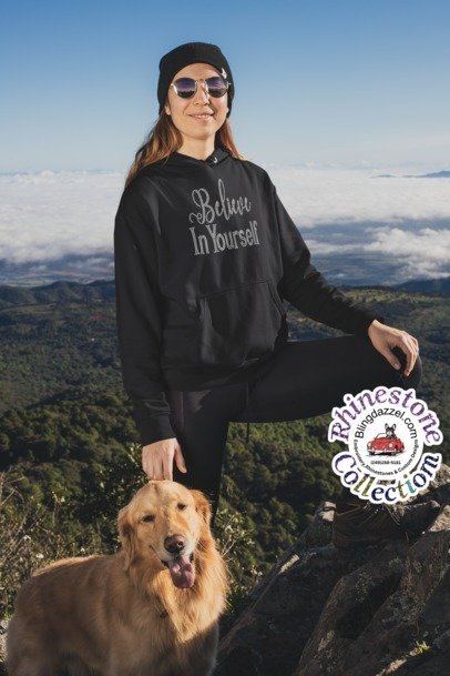 Believe in Yourself Rhinestone Shirt – Inspirational Sparkle Bling Apparel | Blingdazzel