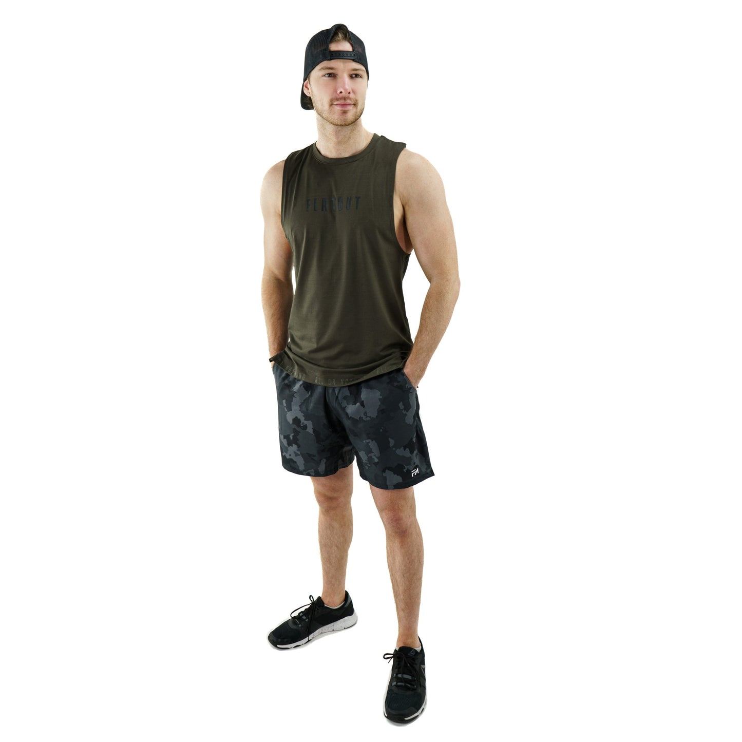 Unlimited Shorts Grey Camo (7.5") - Velora